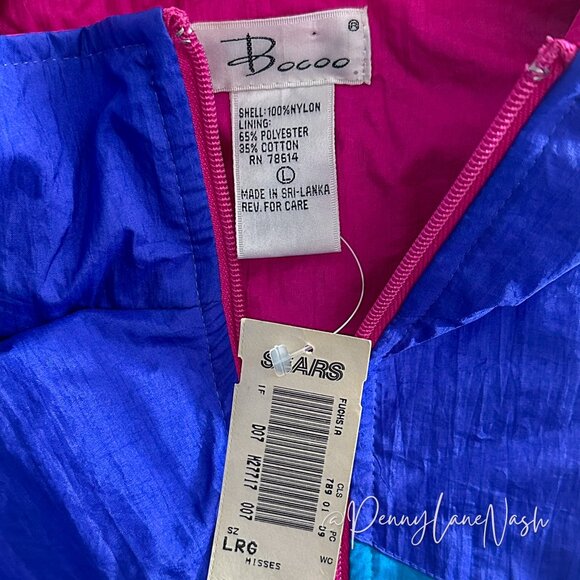 NWT Bocoo Vintage 80's Aerobic Track Suit Jacket & Pant Set - Picture 7 of 15